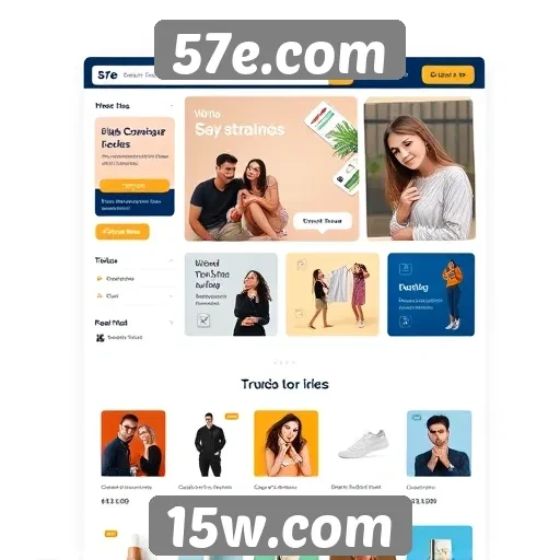 Interface do usuário do 57e.com é intuitiva